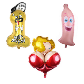 1pc, Big Willy Penis Funny Sex Products Balloon, Bachelorette Party Inflatable Penis Ballons, Hen Night Adult Party Decoration Supplies, Room Decor (Color: 27.56inch Set)