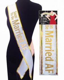 Soon To Be Married AF Bachelorette Party Sash (SKU: TCN-7592-10)