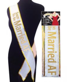 Soon To Be Married AF Bachelorette Party Sash (SKU: LITNVC060)