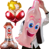 1pc, Big Willy Penis Funny Sex Products Balloon, Bachelorette Party Inflatable Penis Ballons, Hen Night Adult Party Decoration Supplies, Room Decor